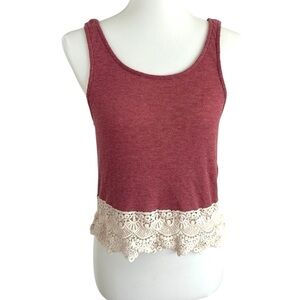 Others Follow Pink and Cream Crop Top